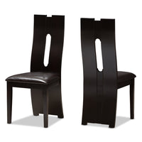 Alain Faux Leather Dining Chair Set of 2 - living-essentials