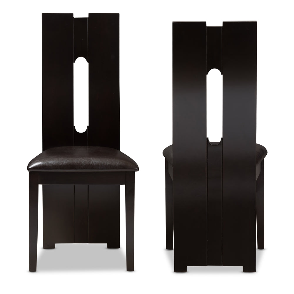 Alain Faux Leather Dining Chair Set of 2 - living-essentials