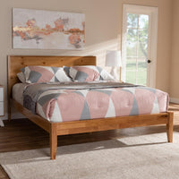 Magnus Natural Oak and Pine Queen Platform Bed - living-essentials