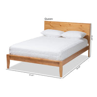 Magnus Natural Oak and Pine Queen Platform Bed - living-essentials