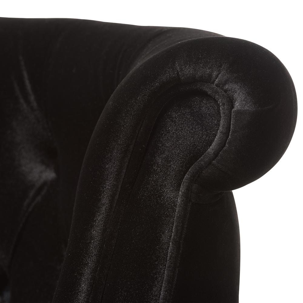 Fritz Black Velvet Loveseat - living-essentials