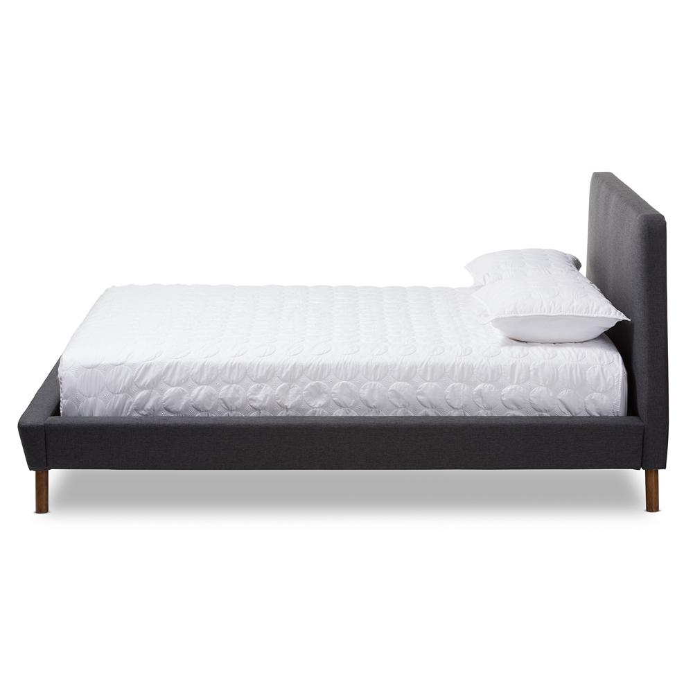 Sienna Dark Grey Queen Platform Bed - living-essentials