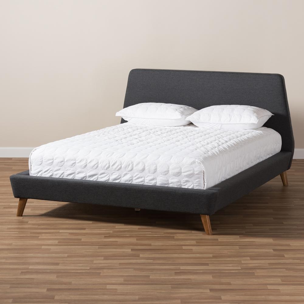 Sienna Dark Grey Queen Platform Bed - living-essentials