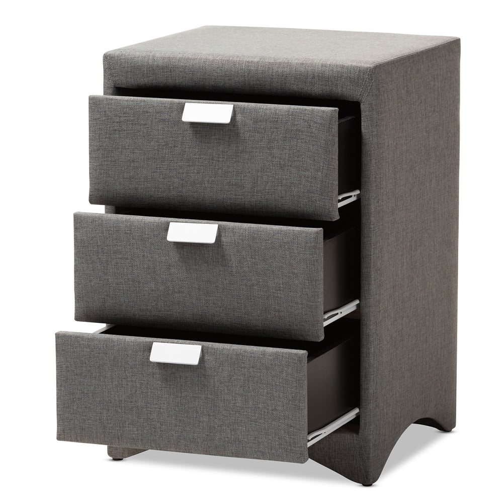 Tammy Fabric 3-Drawer Nightstand - living-essentials