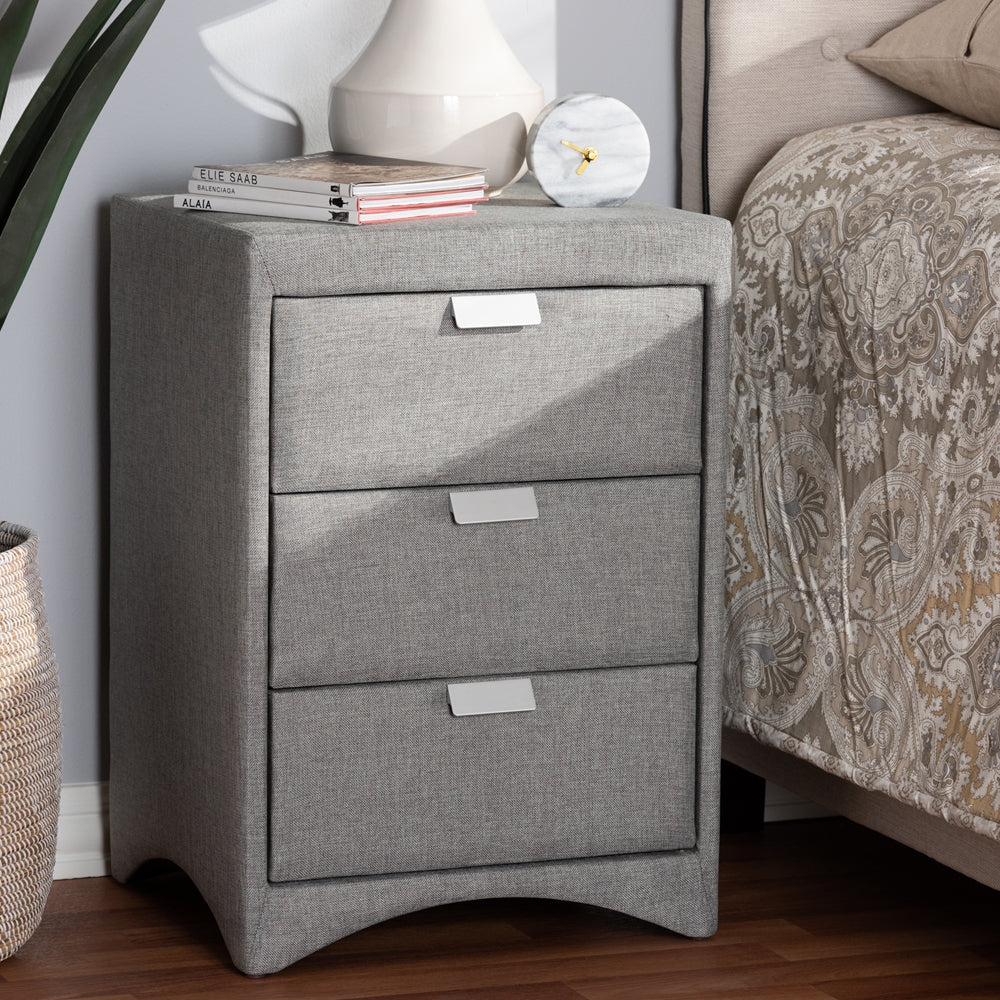 Tammy Fabric 3-Drawer Nightstand - living-essentials