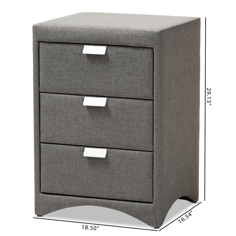 Tammy Fabric 3-Drawer Nightstand - living-essentials