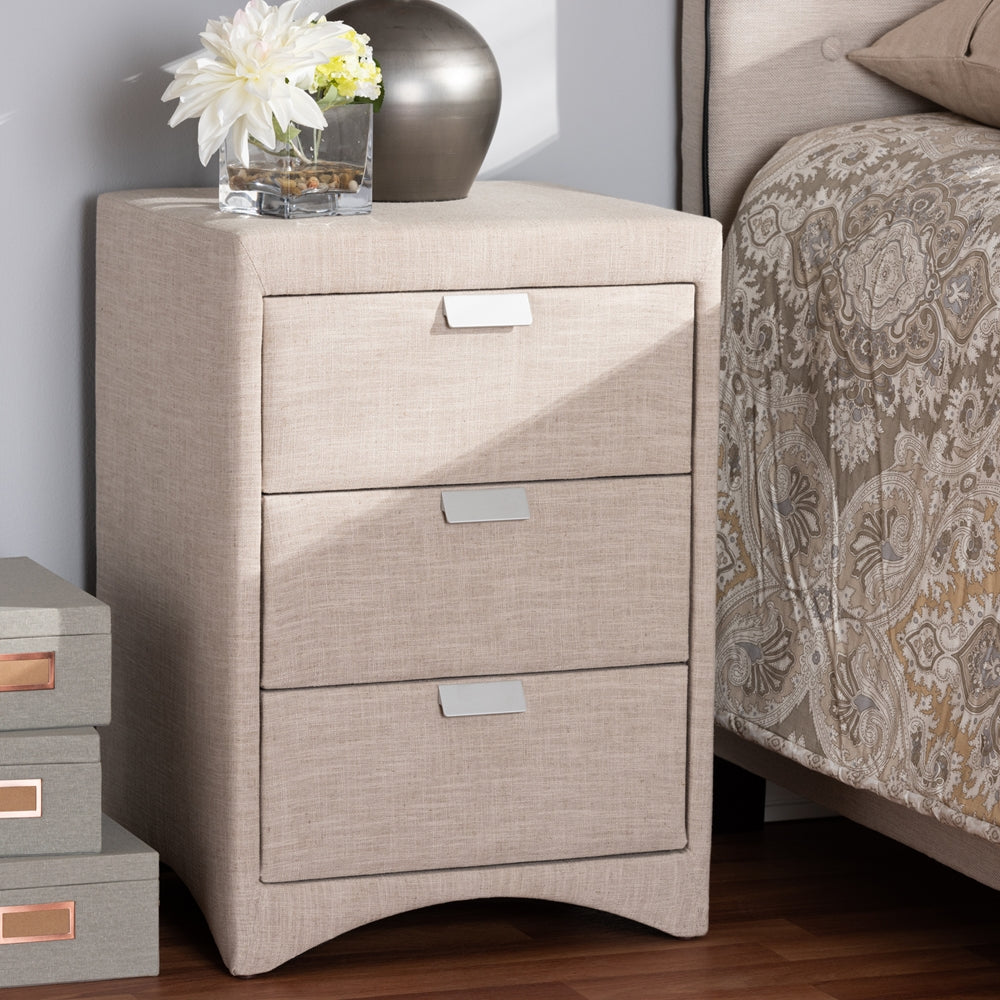 Tammy Fabric 3-Drawer Nightstand - living-essentials