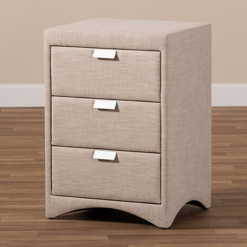 Tammy Fabric 3-Drawer Nightstand - living-essentials