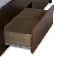 Brandt Dark Grey Walnut King Storage Platform Bed - living-essentials
