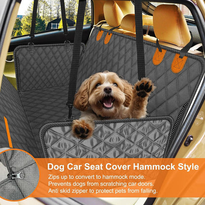 Waterproof Dog Car Back Seat Cover Black