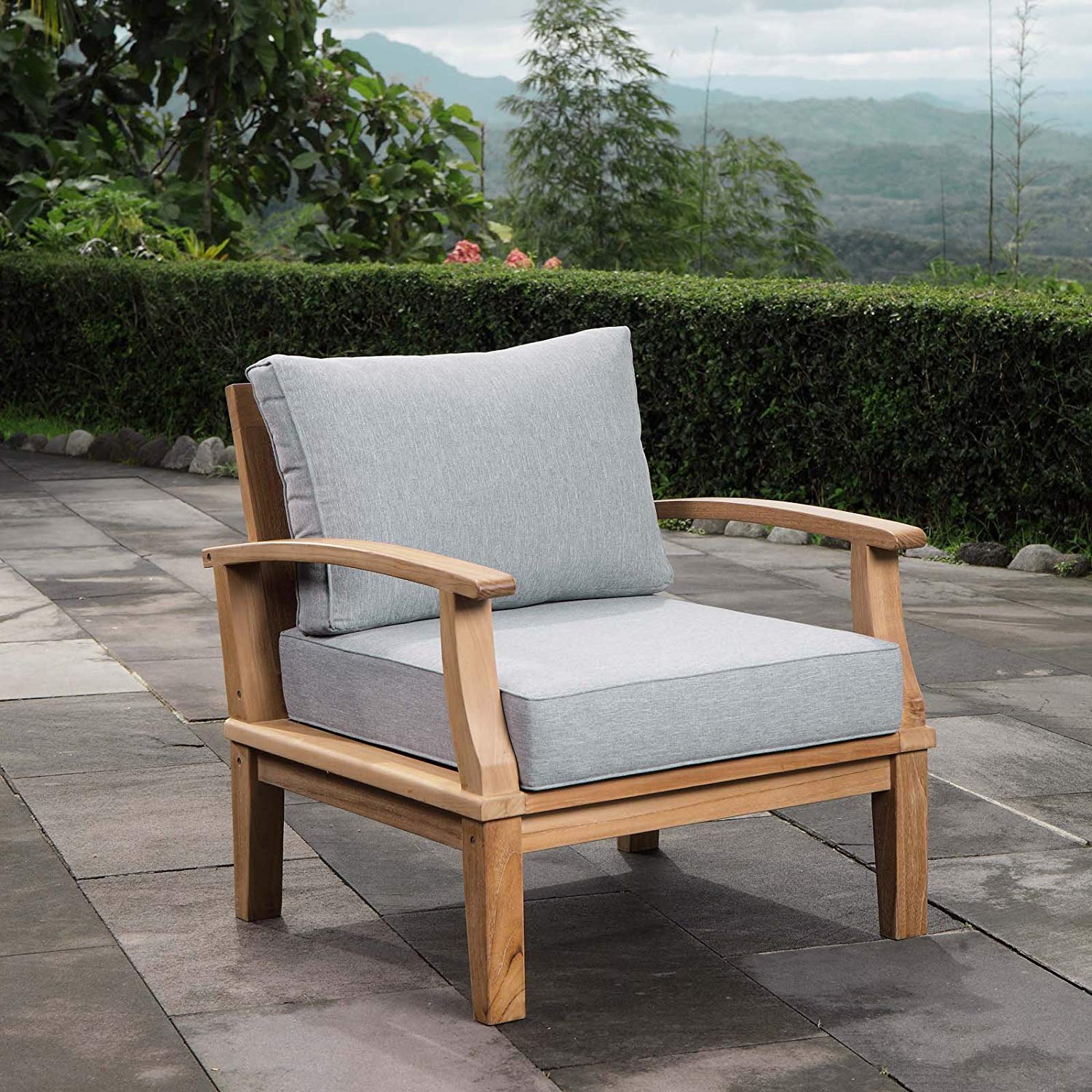 Mildew Outdoor Patio Teak Armchair - living-essentials