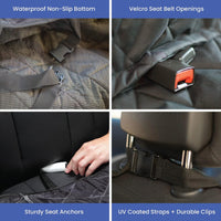 Waterproof NonSlip Dog Car Seat Cover with Hammock