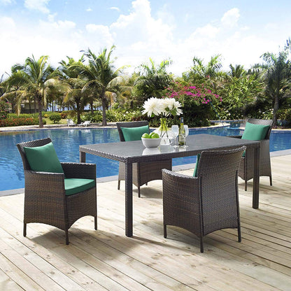 Cadence 5 Piece Outdoor Patio Wicker Rattan Set - -living essentials-