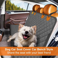 Waterproof Dog Car Back Seat Cover Black