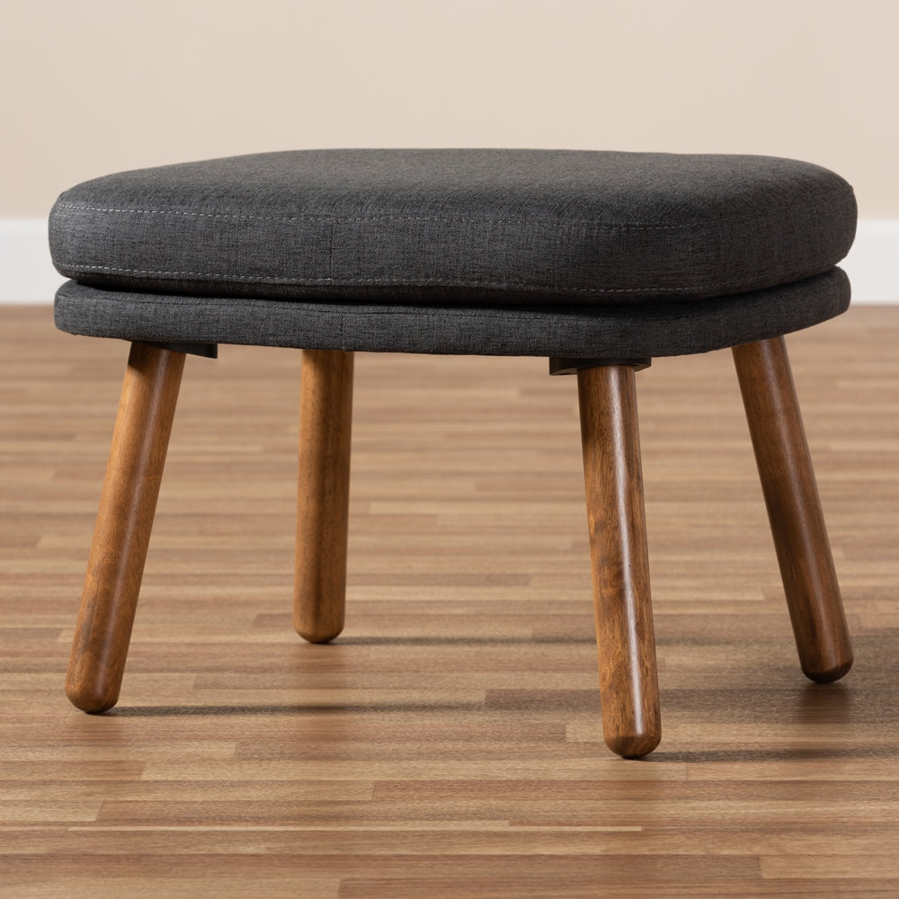 Louie Upholstered Wood Ottoman - living-essentials