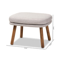 Louie Upholstered Wood Ottoman - living-essentials