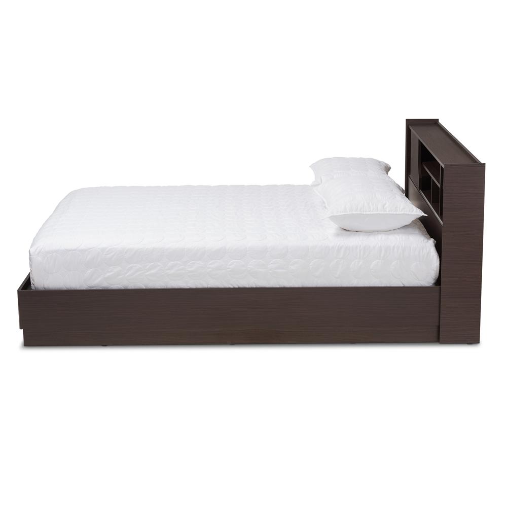 Lana Brown Queen Platform Storage Bed - living-essentials