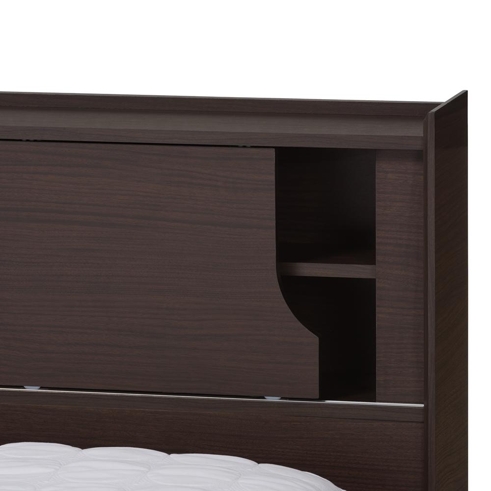Lana Brown Queen Platform Storage Bed - living-essentials