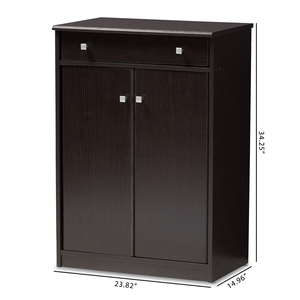 Dario Wenge Brown Shoe Cabinet - living-essentials