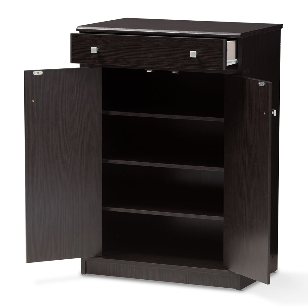 Dario Wenge Brown Shoe Cabinet - living-essentials