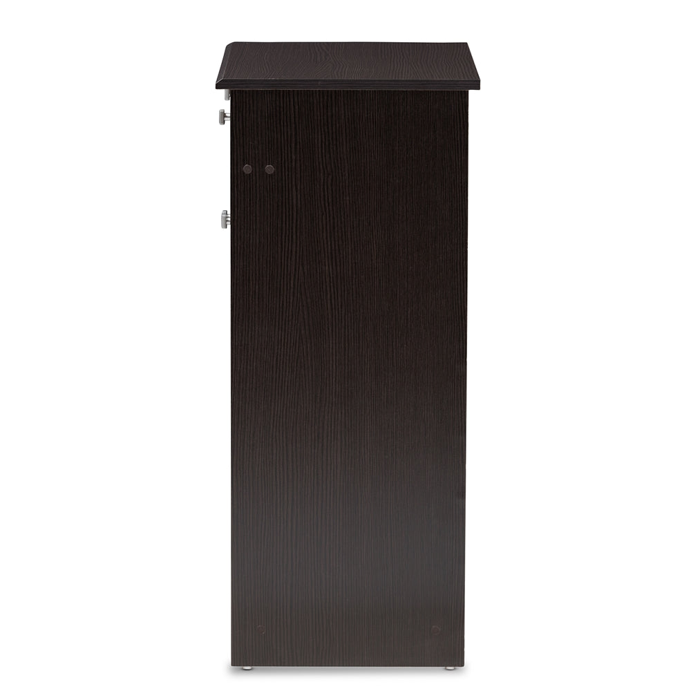 Dario Wenge Brown Shoe Cabinet - living-essentials