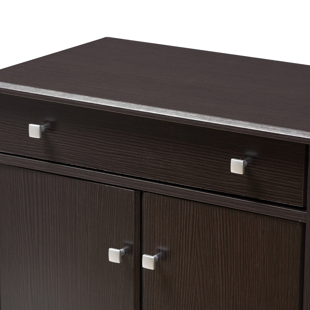 Dario Wenge Brown Shoe Cabinet - living-essentials