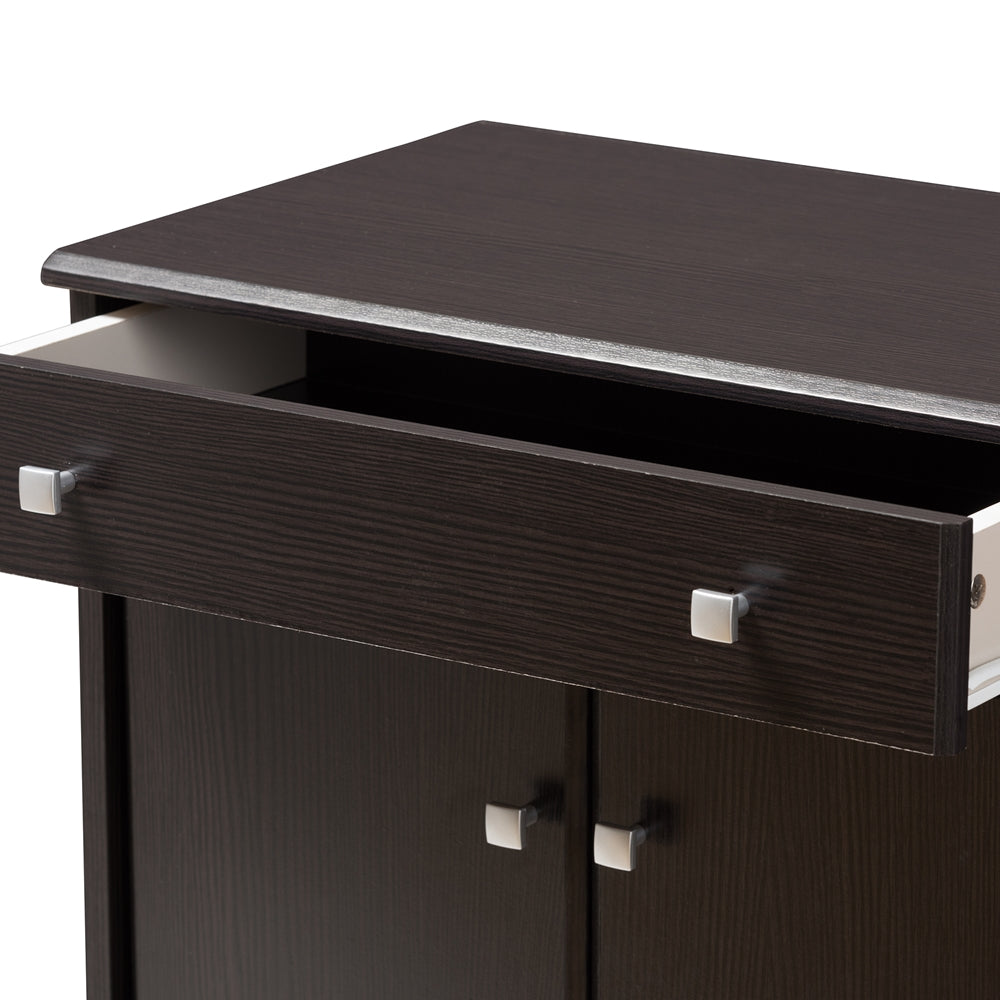 Dario Wenge Brown Shoe Cabinet - living-essentials