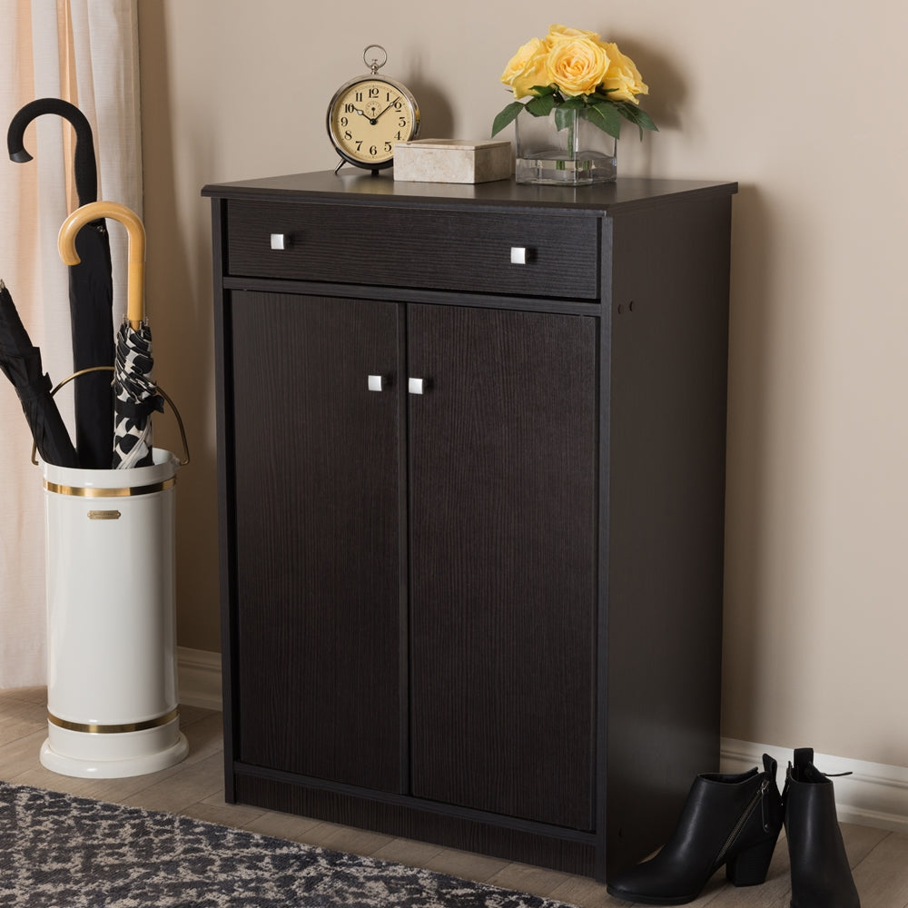 Dario Wenge Brown Shoe Cabinet - living-essentials