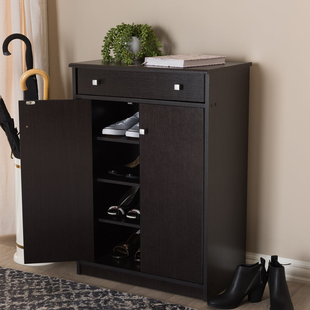 Dario Wenge Brown Shoe Cabinet - living-essentials