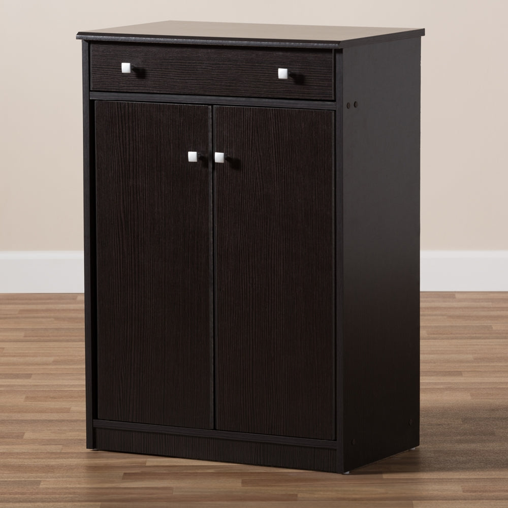 Dario Wenge Brown Shoe Cabinet - living-essentials