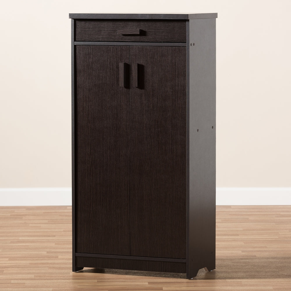 Boris Wenge Brown Shoe Cabinet - living-essentials