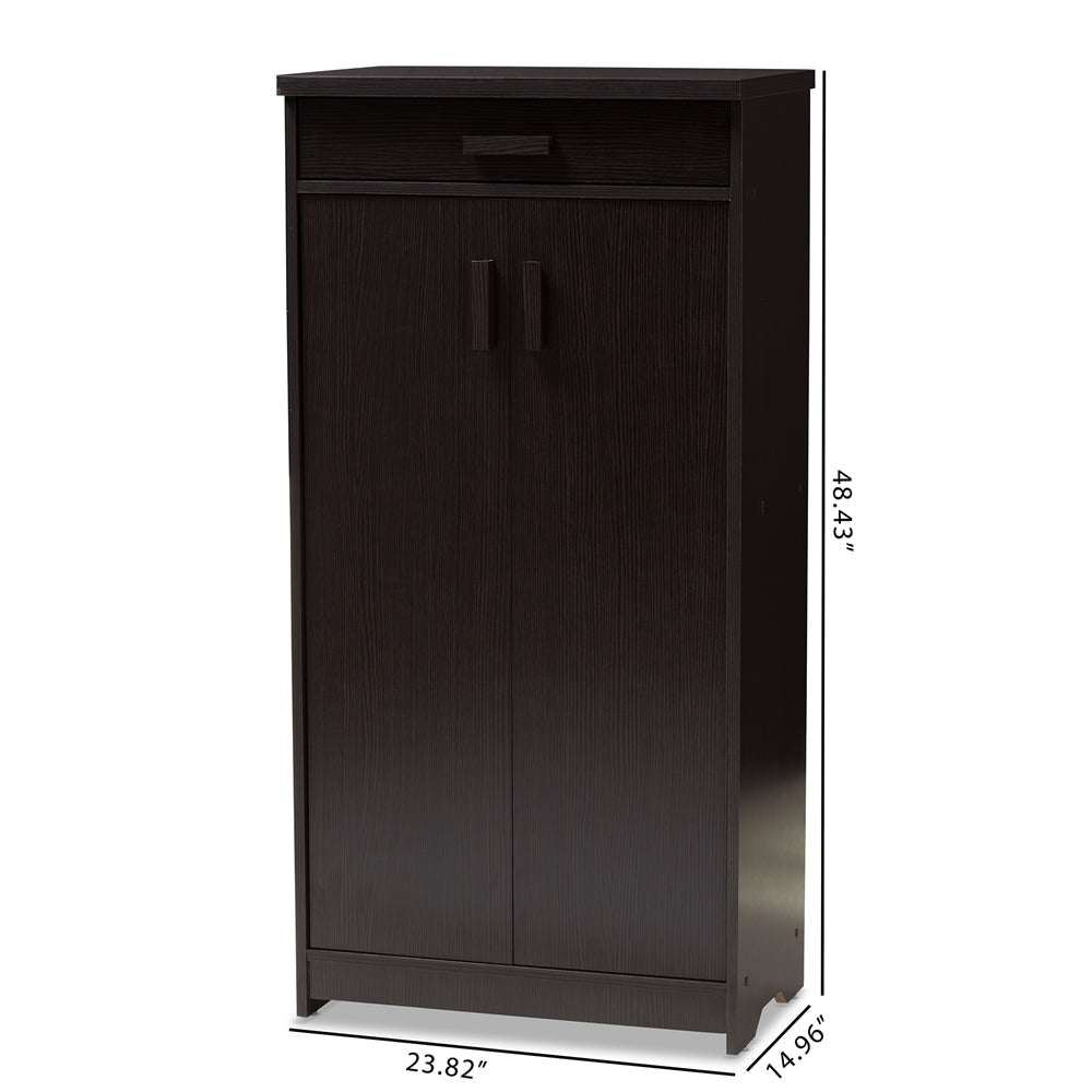 Boris Wenge Brown Shoe Cabinet - living-essentials