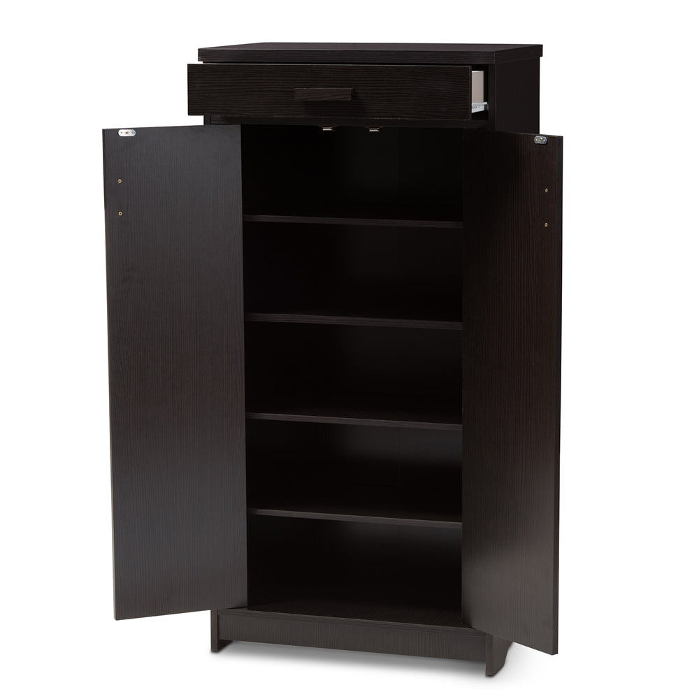 Boris Wenge Brown Shoe Cabinet - living-essentials