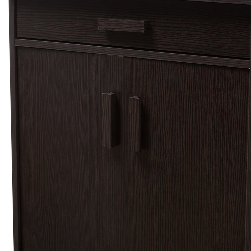 Boris Wenge Brown Shoe Cabinet - living-essentials