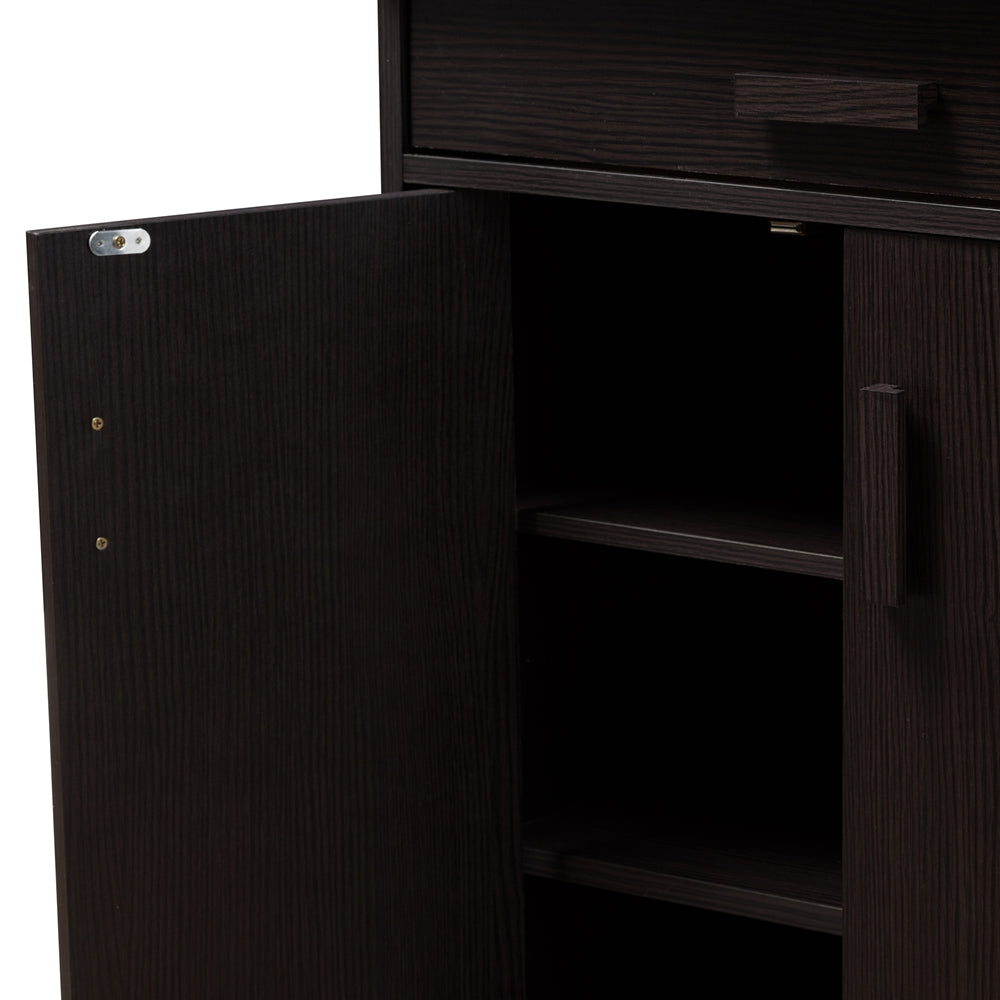 Boris Wenge Brown Shoe Cabinet - living-essentials