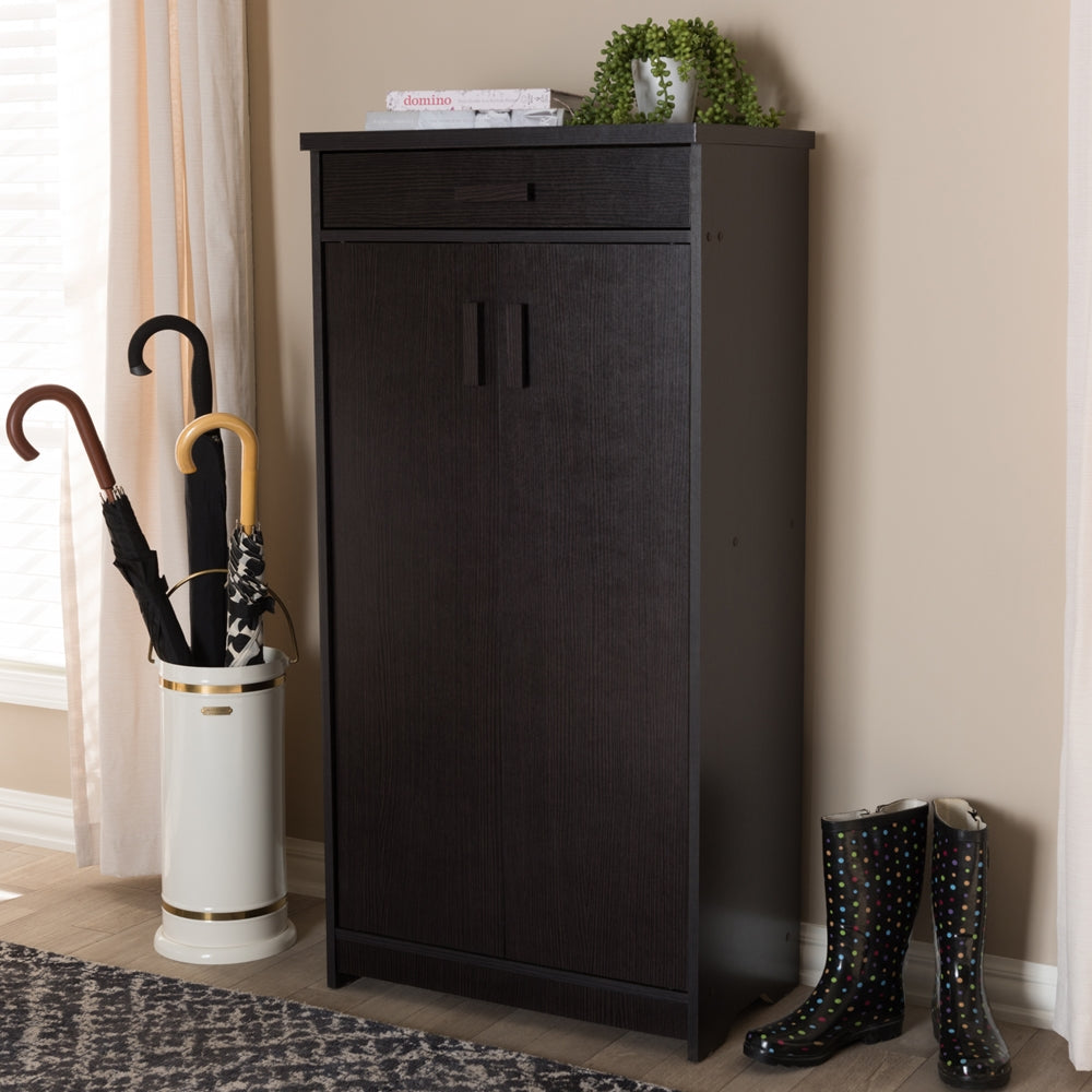 Boris Wenge Brown Shoe Cabinet - living-essentials