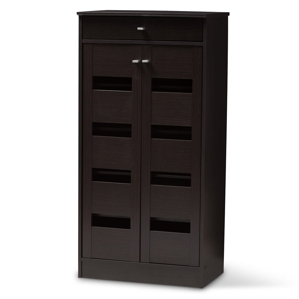 Arlo Wenge Brown Shoe Cabinet - living-essentials