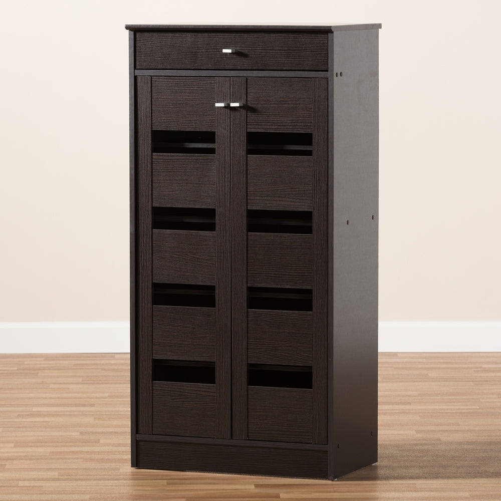 Arlo Wenge Brown Shoe Cabinet - living-essentials