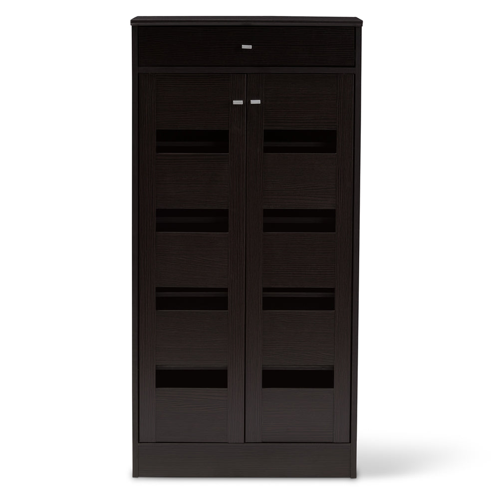 Arlo Wenge Brown Shoe Cabinet - living-essentials