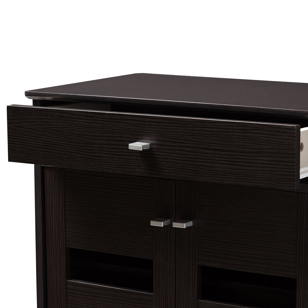 Arlo Wenge Brown Shoe Cabinet - living-essentials