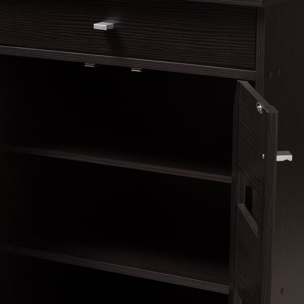 Arlo Wenge Brown Shoe Cabinet - living-essentials