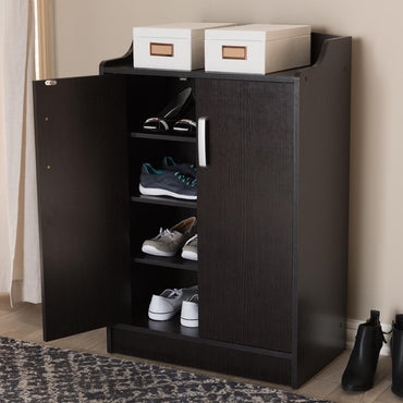 Vesper Wenge Brown Shoe Cabinet - living-essentials