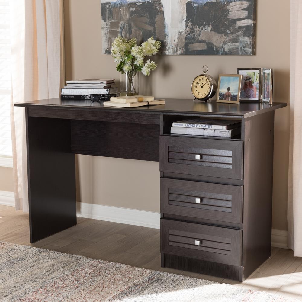 Carmine Wenge Brown Finished Desk - living-essentials