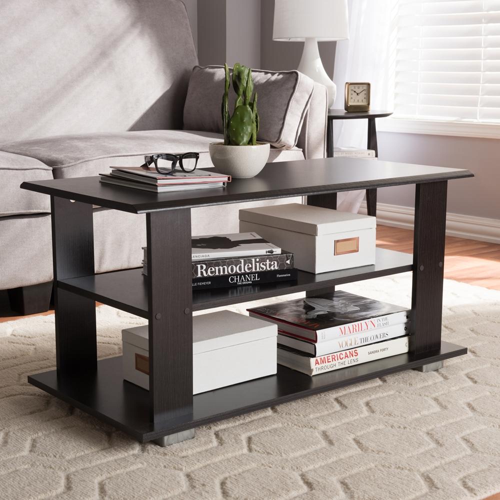 Jodie Wenge Brown Coffee Table - living-essentials