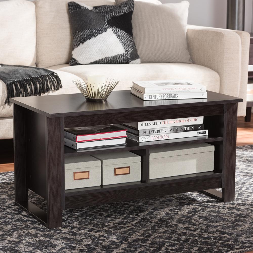 Nevin Wenge Brown Coffee Table - living-essentials