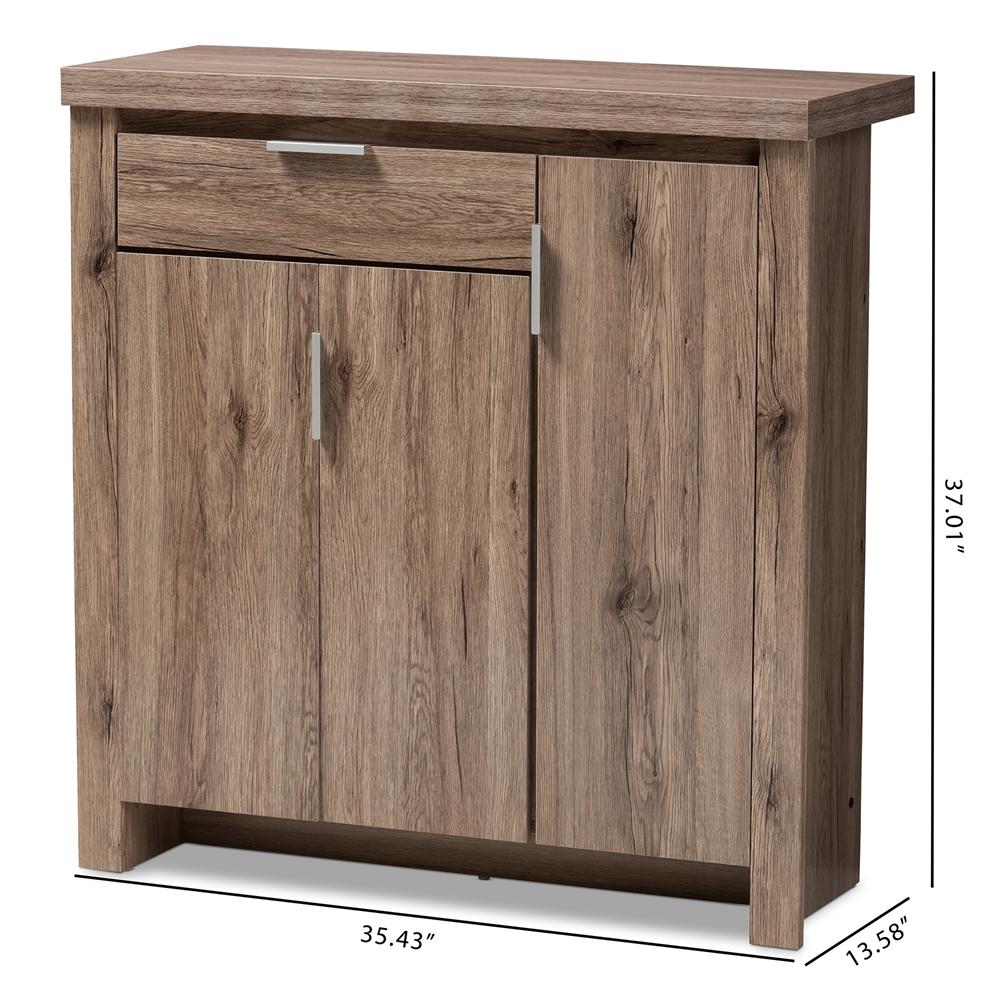 Lawson Oak Brown Shoe Cabinet - living-essentials