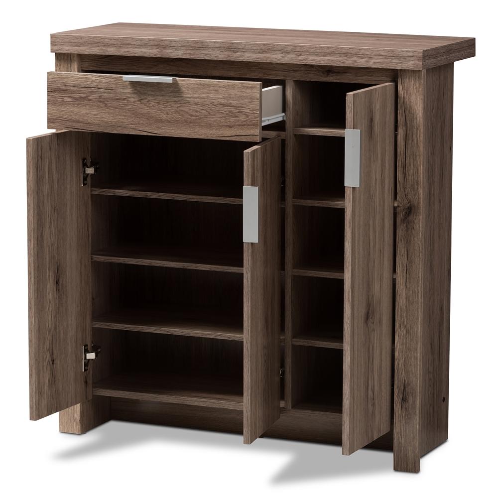 Lawson Oak Brown Shoe Cabinet - living-essentials