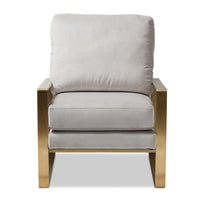 Mica Grey Velvet Lounge Chair - living-essentials