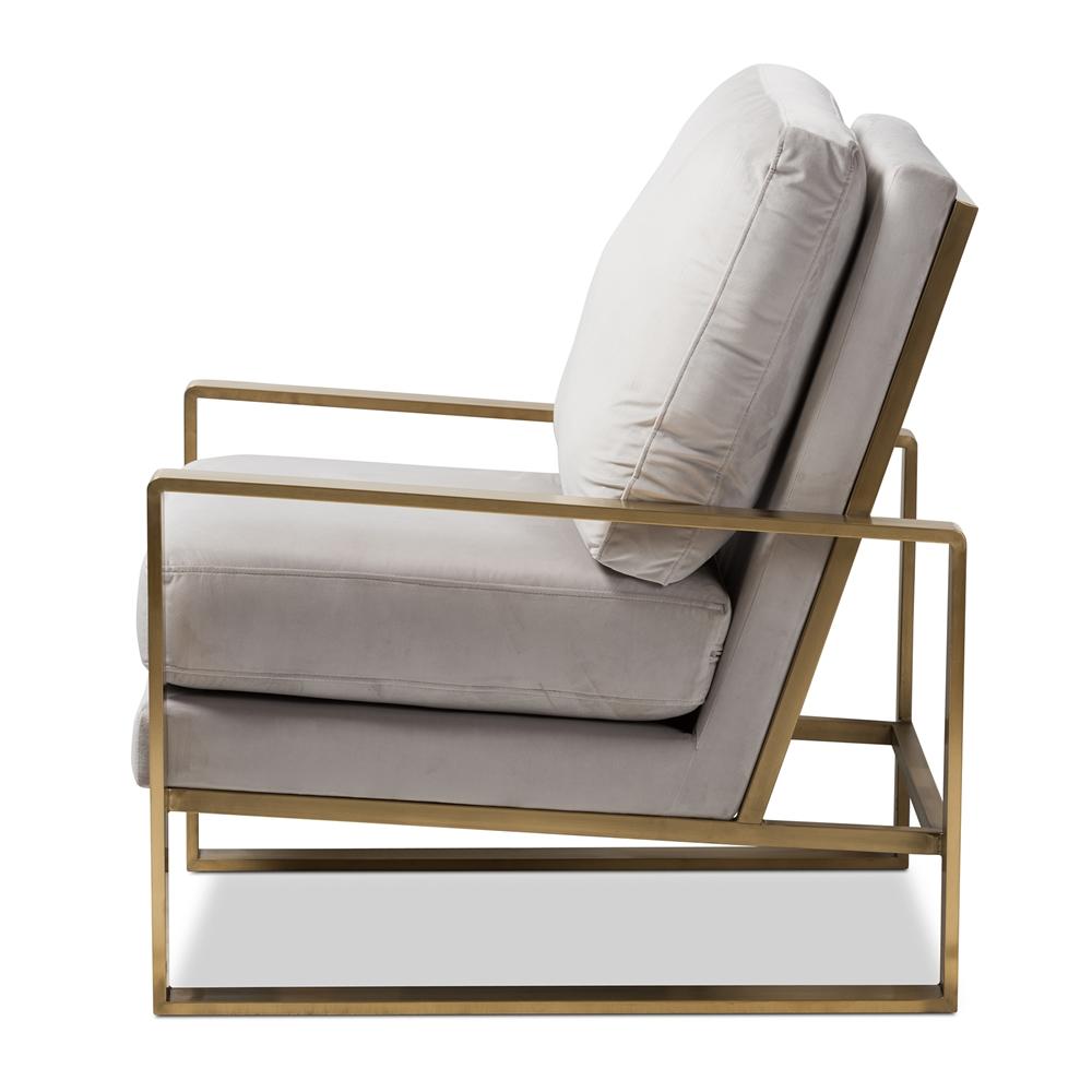 Mica Grey Velvet Lounge Chair - living-essentials