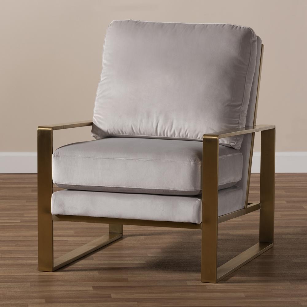 Mica Grey Velvet Lounge Chair - living-essentials